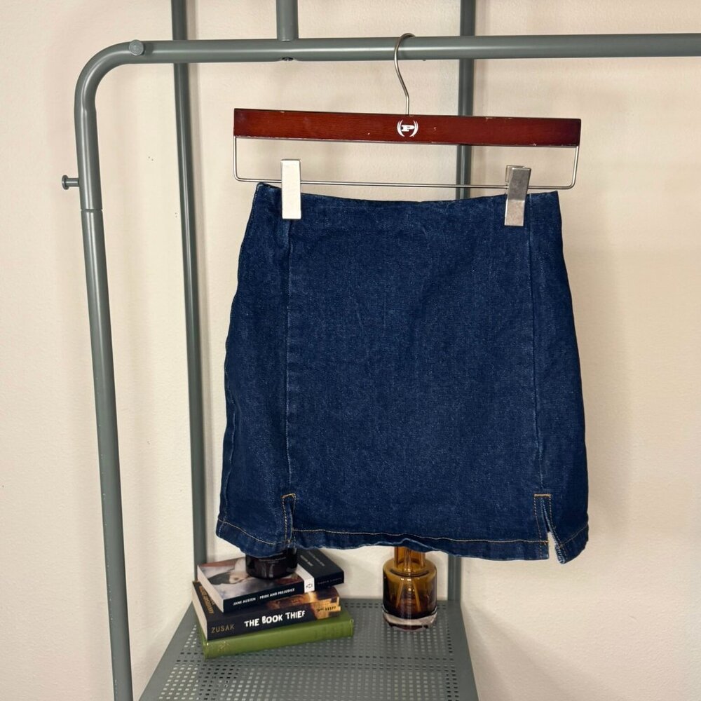 John Galt Jean Skirt